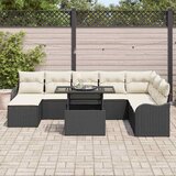  Sjedeća garnitura za vrt 9 kom. Crna [Sintetički]: Poli Ratan 287,5 x 177,5 x 85 cm | shoptok.hr