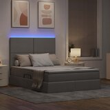  LED krevet za pohranu s madracem Sivosmeđa 140 x 200 cm Tkanina | shoptok.hr
