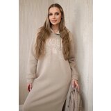 Kesi Long insulated dress with light beige embroidery | Shoptok.si