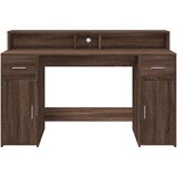  Radni stol s LED svjetlima smeđa boja hrasta 140x55x91cm drveni | Eponuda.ba