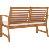  Klop 120 cm s krem blazinami trden akacijev les | Shoptok.si