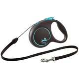 Flexi povodec Black Design S, vrvica - 5 m (različne barve) modra Cene
