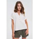 Marisse White Blouse With Buttons On The Neckline Cijene