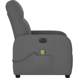 vidaXL Električni masažni naslanjač temno sivo blago | Shoptok.si