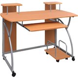 Maison Chic Računalniška miza - pisarniška miza rjava 110x52x88,5 cm inženirski les, (21785447) | Shoptok.si