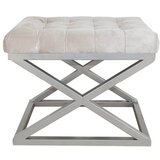 Atelier Del Sofa Capraz - Silver, Dark White Dark WhiteSilver Pouffe | Eponuda.ba