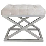 Capraz - Silver, Dark White Dark WhiteSilver Pouffe