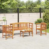 Vrtna sedežna garnitura vrtnica 4 pcs Naravna, (5000155595) | Shoptok.si