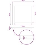  Pravokutni stolni vrh 60 x 60 x 3 2 cm Četvrtasti - Bjeljenje 60 x 60 x 3 2 cm Pravokutno | shoptok.hr
