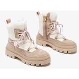 Resti Light brown women's trapper boots with sheepskin Getatsa | ePonuda.com