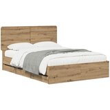  Bed Frame with Storage and Headboard Artisan Oak 120 x 200 cm | shoptok.hr