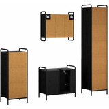  Set ormarića za kupaonicu 4 kom. Crni hrast 40 x 36 x 181 cm - Crni hrast Kupaonski ormarić (1 vrata i 1 polica) + viseći ormari | shoptok.hr