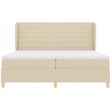  Krevet s opruga kutije s madracem Krema 200 x 200 cm tkanina | shoptok.hr