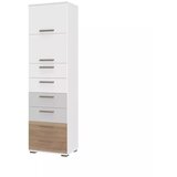 Jela VITRINA ARC F9 (VE BARV)-Bela mat lak/perla siva mat lak/pacifik oreh | Shoptok.si