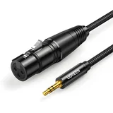 audio kabel 3,5 mm mini jack (muški) - XLR (ženski) 1 m - Crna