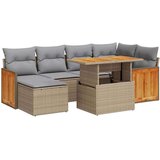 vidaXL 8-dijelni set vrtnih sofa od poliratana s jastucima bež bagrem | shoptok.hr