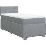 Maison Chic Box spring postelja - Vzmetna postelja z vzmetnico svetlo siva 90x190 cm blago SL3844, (21905634) Cene