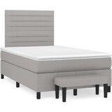  Krevet s oprugama i madracem svjetlosivi 120x190 cm od tkanine | shoptok.hr