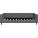 vidaXL Dnevna postelja z vzmetnico temno siva 90x190 cm blag | Shoptok.si