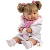  Llorens: Jokajoča dojenček Alexandra, 42 cm, s cucljem in roza šal z resicami. | Shoptok.si
