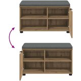  Haldna klop z blazino Enobarvno Umetni hrast 80 x 38 x 46 cm, (5000160671) | Shoptok.si