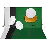  VidaXL Komplet za foto studio z lučmi, ozadjem in reflektorjem Cene