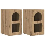 vidaXL Nočna omarica 2 pcs Umetni hrast 29,5 x 35 x 50 cm, (5000107201) | Shoptok.si