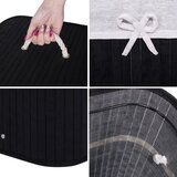 springos košara za rublje od bambusa s poklopcem 72 l, crna | shoptok.hr