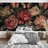  Foto tapeta - Flowers on a turquoise background 100x70 | shoptok.hr