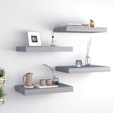  Plutajuće zidne police 4 kom sive 40 x 23 x 3,8 cm MDF | shoptok.hr