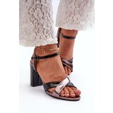 Kesi High heel sandals made of Black Abilica eco-leather Cijene