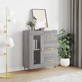 The Living Store Komoda siva sonoma 69,5x34x90 cm inženirski les - Komoda, (21662791) | Shoptok.si