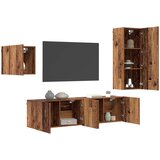 TV ormar Zidne 4 pcs Staro drvo Konstruirano drvo | shoptok.hr