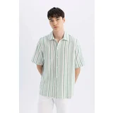 Defacto Relax Fit Striped Short Sleeve Shirt