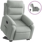 Maison Chic Električni naslanjač - Relax naslanjač s funkcijo vstajanja svetlo siv žamet, (22062285) u