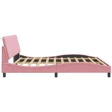  Posteljni okvir z vzglavjem roza 200x200 cm žamet, (21081443) | Shoptok.si