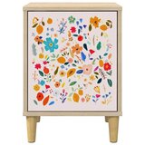  Noćni ormar MAINZ Hrast sonoma 36 x 33 x 50 cm - Cvjetni uzorak 1 | shoptok.hr