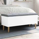 vidaXL Klop za shranjevanje bela 102x42x46 cm inženirski les | Shoptok.si