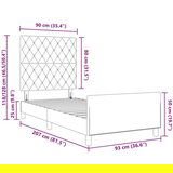  Krevet Tamnozelena 90x200 cm Baršun | shoptok.hr