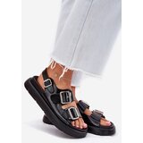 Big Star Leather Patent Women Sandals With Buckles | Shoptok.si