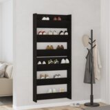vidaXL Ormarići za cipele na zidu 2 pcs Crni hrast 60 x 18 x 60 cm | shoptok.hr