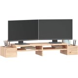  Stalak za monitor 100 x 27,5 x 15 cm od masivne borovine | shoptok.hr