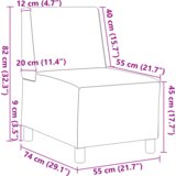 vidaXL Sofa stol z blazino 2 pcs Rjava 55 cm Umetno semiš usnje | Shoptok.si