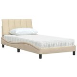  Krevet s madracem krem 100 x 200 cm od tkanine | shoptok.hr