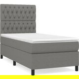 Maison Chic Box spring postelja - Vzmetna postelja z vzmetnico temno siva 90x200 cm blago SL19375, (21893618) | Shoptok.si