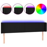  LED uzglavlje crno 203x16x78/88 cm od tkanine | shoptok.hr