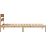 vidaXL Krevetna konstrukcija s uzglavljem 90x190 cm od masivnog drva borovina | shoptok.hr