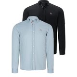 Dewberry DUAL SET G674 MENS SHIRT-BLACK-WATER GREEN Cijene