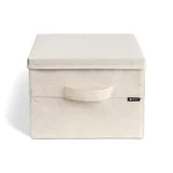 Bež tekstilna škatla za shranjevanje s pokrovom 31x41x22 cm Soft Storage Medium –