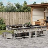  15-dijelni vrtni blagovaonski set s jastucima svijetlosivi | shoptok.hr